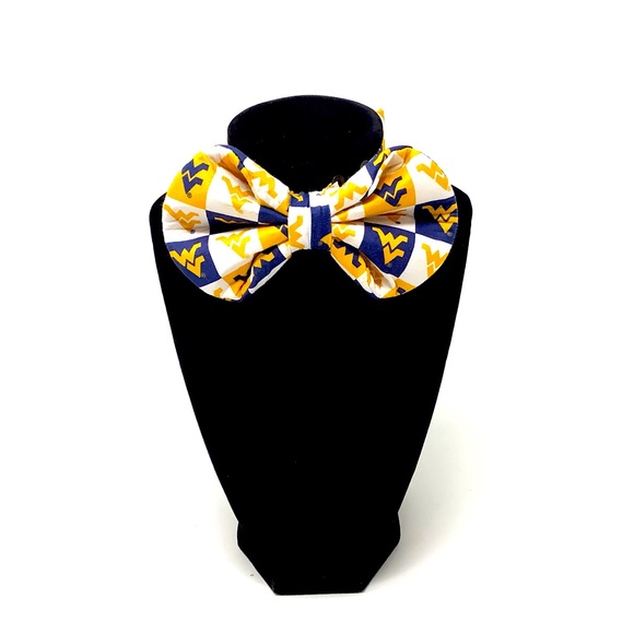 West Virginia University Handcrafted Bow Tie - 02 - Picture 4 of 6
